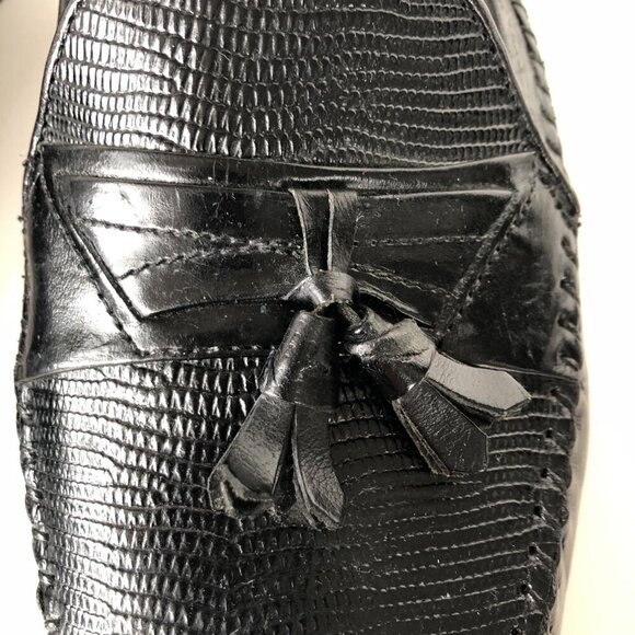 BOSTONIAN Kitlie Black Leather Tassel Men's Casual Loafers Slip On Toppied 10M - Picture 5 of 16